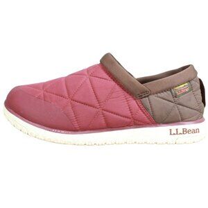 LL Bean Men's Red Brown Nylon Ultralight PrimaLoft Slip-on Slippers Size 11 M